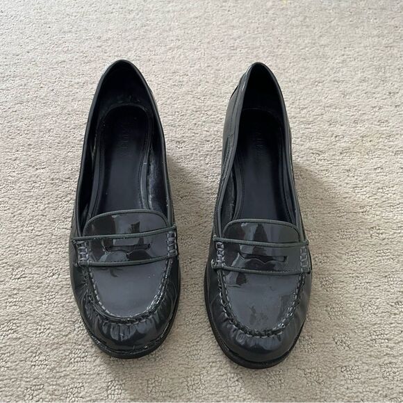 Lauren Ralph Lauren Gray Patent Leather Loafers - Picture 2 of 11